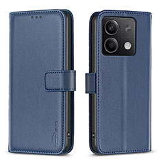 Leather Case Stands Flip Cover Holder B24F for Xiaomi Redmi Note 13 5G Blue