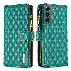 Leather Case Stands Flip Cover Holder BF1 for Samsung Galaxy S24 5G Green