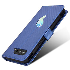 Leather Case Stands Flip Cover Holder BY1 for Asus ROG Phone 5 Pro Blue