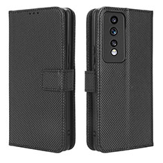 Leather Case Stands Flip Cover Holder BY1 for Huawei Honor 80 GT 5G Black