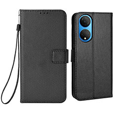 Leather Case Stands Flip Cover Holder BY1 for Huawei Honor X7 Black