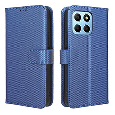 Leather Case Stands Flip Cover Holder BY1 for Huawei Honor X8 5G Blue