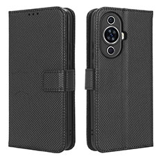 Leather Case Stands Flip Cover Holder BY1 for Huawei Nova 11 Pro Black