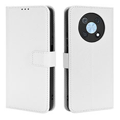Leather Case Stands Flip Cover Holder BY1 for Huawei Nova Y90 White