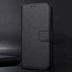 Leather Case Stands Flip Cover Holder BY1 for Motorola Moto E7 Power Black