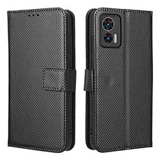 Leather Case Stands Flip Cover Holder BY1 for Motorola Moto Edge 30 Neo 5G Black