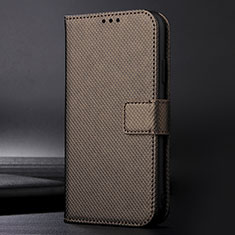 Leather Case Stands Flip Cover Holder BY1 for Nokia 5.4 Brown