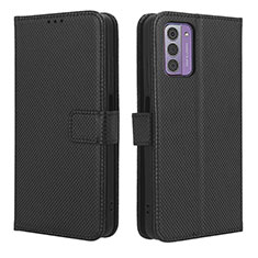 Leather Case Stands Flip Cover Holder BY1 for Nokia C300 Black