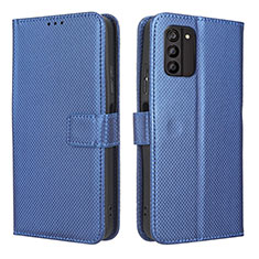 Leather Case Stands Flip Cover Holder BY1 for Nokia G100 Blue