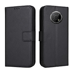 Leather Case Stands Flip Cover Holder BY1 for Nokia G300 5G Black