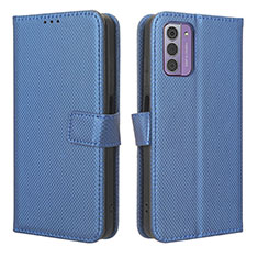Leather Case Stands Flip Cover Holder BY1 for Nokia G310 5G Blue