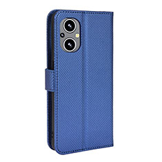 Leather Case Stands Flip Cover Holder BY1 for OnePlus Nord N20 5G Blue