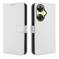 Leather Case Stands Flip Cover Holder BY1 for OnePlus Nord N30 5G White