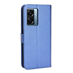 Leather Case Stands Flip Cover Holder BY1 for OnePlus Nord N300 5G Blue
