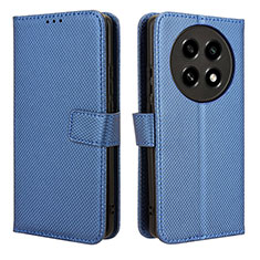 Leather Case Stands Flip Cover Holder BY1 for Oppo A2 Pro 5G Blue