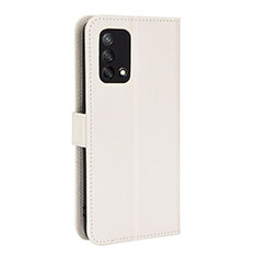 Leather Case Stands Flip Cover Holder BY1 for Oppo A74 4G White