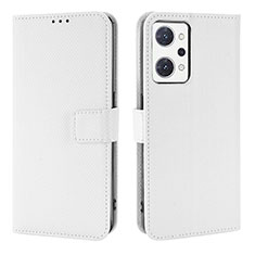 Leather Case Stands Flip Cover Holder BY1 for Oppo Reno7 A White