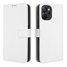 Leather Case Stands Flip Cover Holder BY1 for Realme 10 5G White