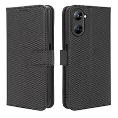 Leather Case Stands Flip Cover Holder BY1 for Realme 10S 5G Black