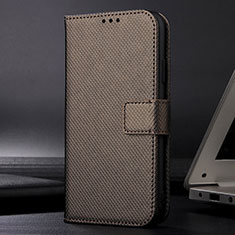 Leather Case Stands Flip Cover Holder BY1 for Realme 9 Pro 5G Brown