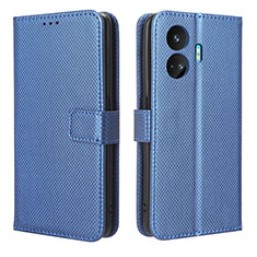 Leather Case Stands Flip Cover Holder BY1 for Realme GT Neo5 SE 5G Blue
