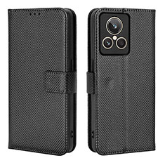 Leather Case Stands Flip Cover Holder BY1 for Realme GT2 Master Explorer Black