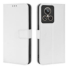 Leather Case Stands Flip Cover Holder BY1 for Realme GT2 Master Explorer White