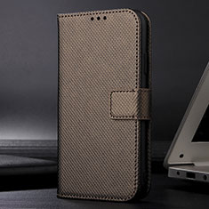 Leather Case Stands Flip Cover Holder BY1 for Samsung Galaxy A04s Brown
