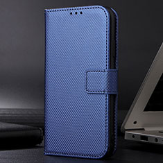 Leather Case Stands Flip Cover Holder BY1 for Samsung Galaxy A22s 5G Blue