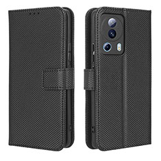 Leather Case Stands Flip Cover Holder BY1 for Xiaomi Mi 12 Lite NE 5G Black