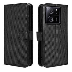 Leather Case Stands Flip Cover Holder BY1 for Xiaomi Mi 13T 5G Black