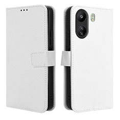 Leather Case Stands Flip Cover Holder BY1 for Xiaomi Redmi 13C White