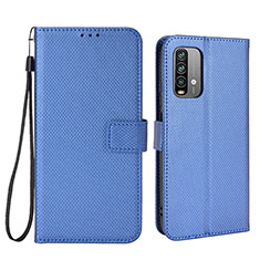 Leather Case Stands Flip Cover Holder BY1 for Xiaomi Redmi 9T 4G Blue