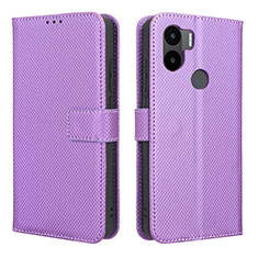 Leather Case Stands Flip Cover Holder BY1 for Xiaomi Redmi A1 Plus Purple