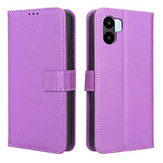 Leather Case Stands Flip Cover Holder BY1 for Xiaomi Redmi A2 Plus Purple