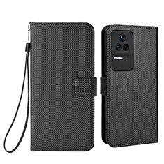 Leather Case Stands Flip Cover Holder BY1 for Xiaomi Redmi K50 Pro 5G Black