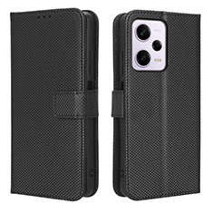 Leather Case Stands Flip Cover Holder BY1 for Xiaomi Redmi Note 12 Pro 5G Black