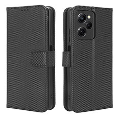 Leather Case Stands Flip Cover Holder BY1 for Xiaomi Redmi Note 12 Pro Speed 5G Black