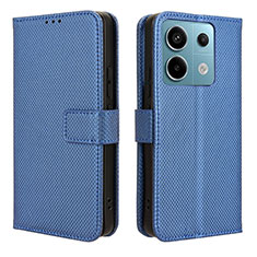 Leather Case Stands Flip Cover Holder BY1 for Xiaomi Redmi Note 13 Pro 5G Blue