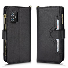 Leather Case Stands Flip Cover Holder BY2 for Asus ZenFone 8 Mini Black