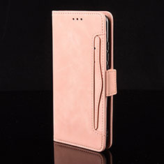 Leather Case Stands Flip Cover Holder BY2 for Huawei Mate 40 Pro+ Plus Pink