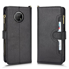 Leather Case Stands Flip Cover Holder BY2 for Nokia G300 5G Black