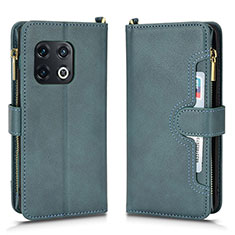 Leather Case Stands Flip Cover Holder BY2 for OnePlus 10 Pro 5G Green
