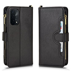 Leather Case Stands Flip Cover Holder BY2 for OnePlus Nord N200 5G Black