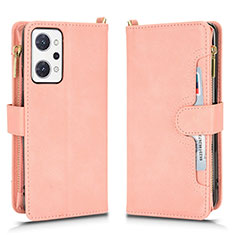 Leather Case Stands Flip Cover Holder BY2 for Oppo Reno7 A Rose Gold