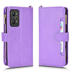 Leather Case Stands Flip Cover Holder BY2 for Realme GT Neo 3T 5G Purple