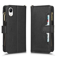 Leather Case Stands Flip Cover Holder BY2 for Samsung Galaxy A23e 5G Black