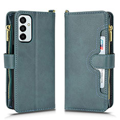 Leather Case Stands Flip Cover Holder BY2 for Samsung Galaxy F23 5G Green