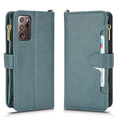 Leather Case Stands Flip Cover Holder BY2 for Samsung Galaxy Note 20 Ultra 5G Green