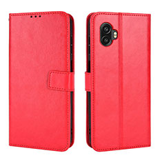 Leather Case Stands Flip Cover Holder BY2 for Samsung Galaxy XCover 6 Pro 5G Red